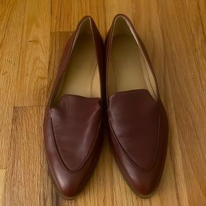 J. Crew Point Toe Loafers Red Burgundy 7